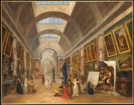 Hubert Robert, Project for the Transformation of the Grande Galerie, 1796.