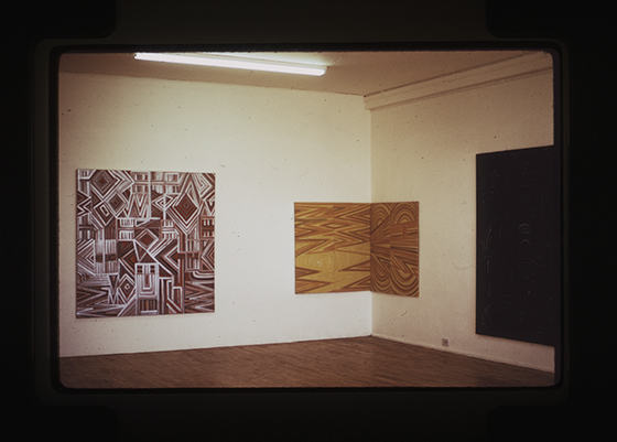 Installation view of Huratado’s exhibition at the Woman’s Building  in Los Angeles, 1974