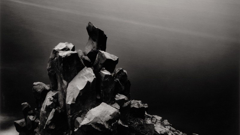 Thomas Joshua Cooper, Moonlight—The Mid Atlantic Ocean, Cape Manuel, Dakar, the South-Most Point of the Cape Verde Peninsula, Senegal, 2004, selenium- and gold-toned chlorobromide gelatin silver print, 40 × 54 in., Collection Lannan Foundation, © Thomas Joshua Cooper, photo courtesy of the artist