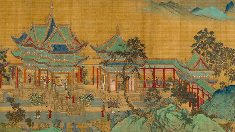 Qiu Ying, The Jiucheng Palace (detail), Ming dynasty, c. 1525–33, Osaka City Museum of Fine Arts, Abe Collection, photo © Osaka City Museum of Fine Arts