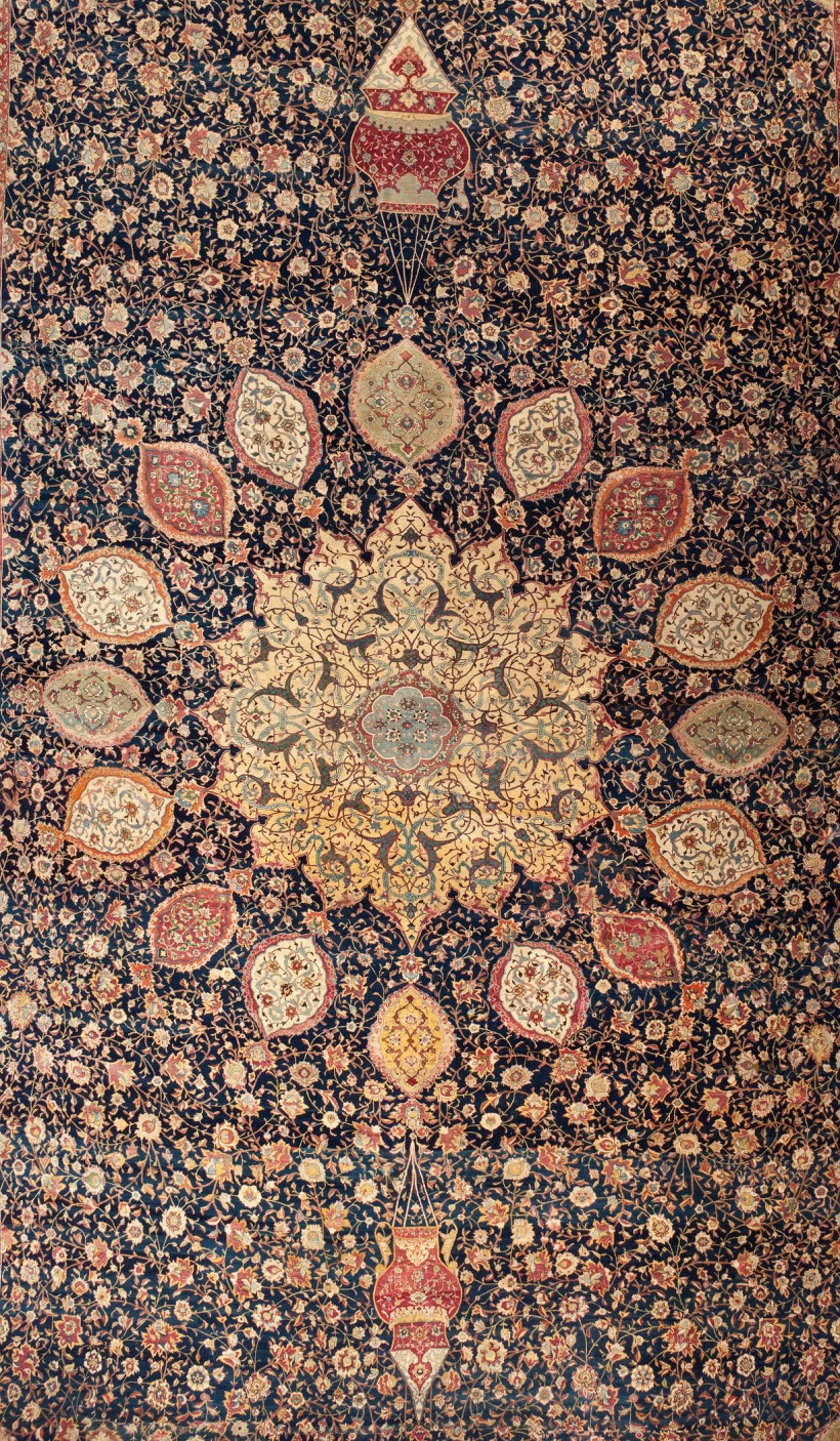 Image: Maqsud Kashani, Ardabil Carpet (detail), dated 1539-40 (A.H. 946)