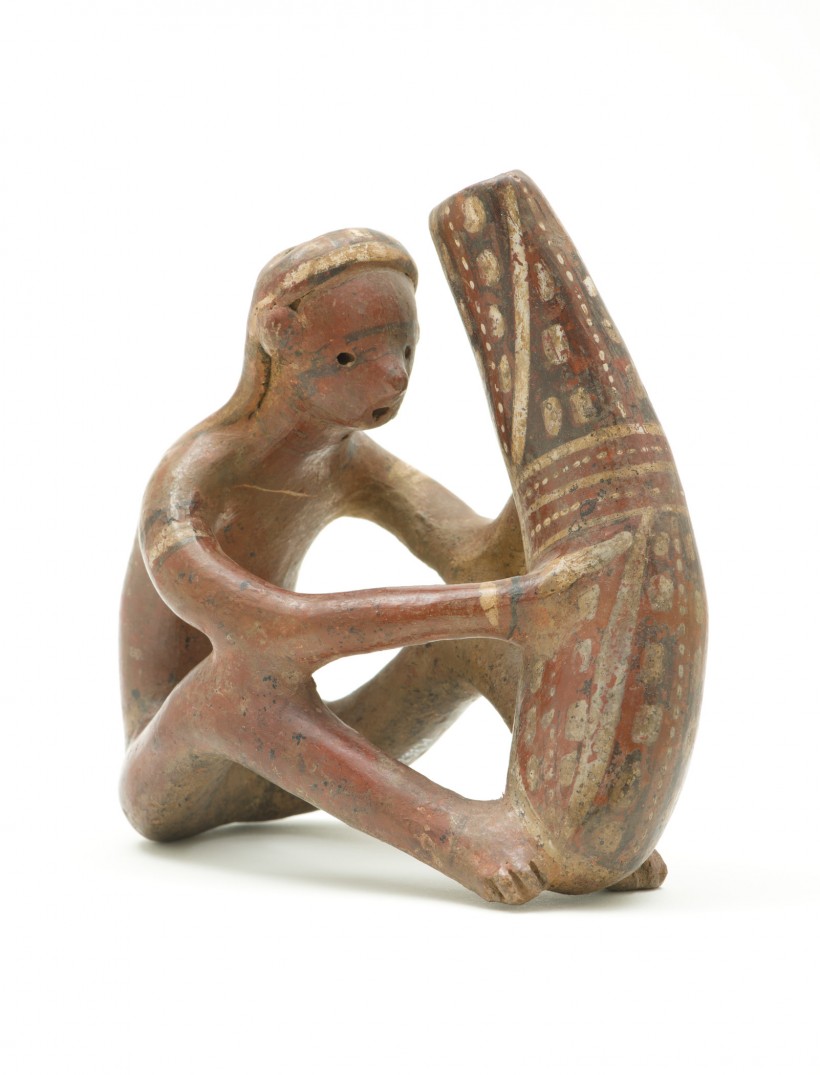 Image: Seated Drummer, Nayarit, 200 BCE–500 CE