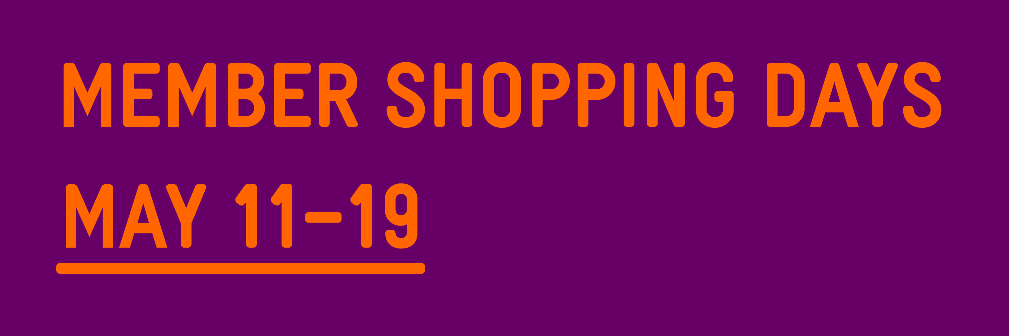 Member Shopping Days