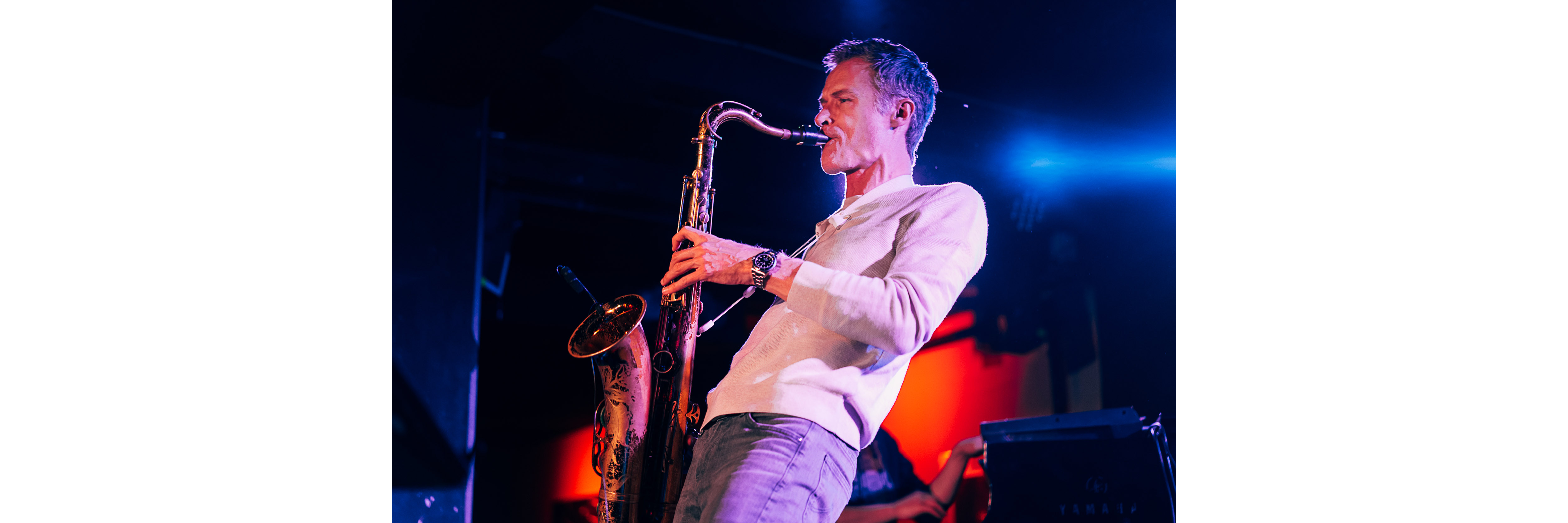 Bob Reynolds playing the saxophone 