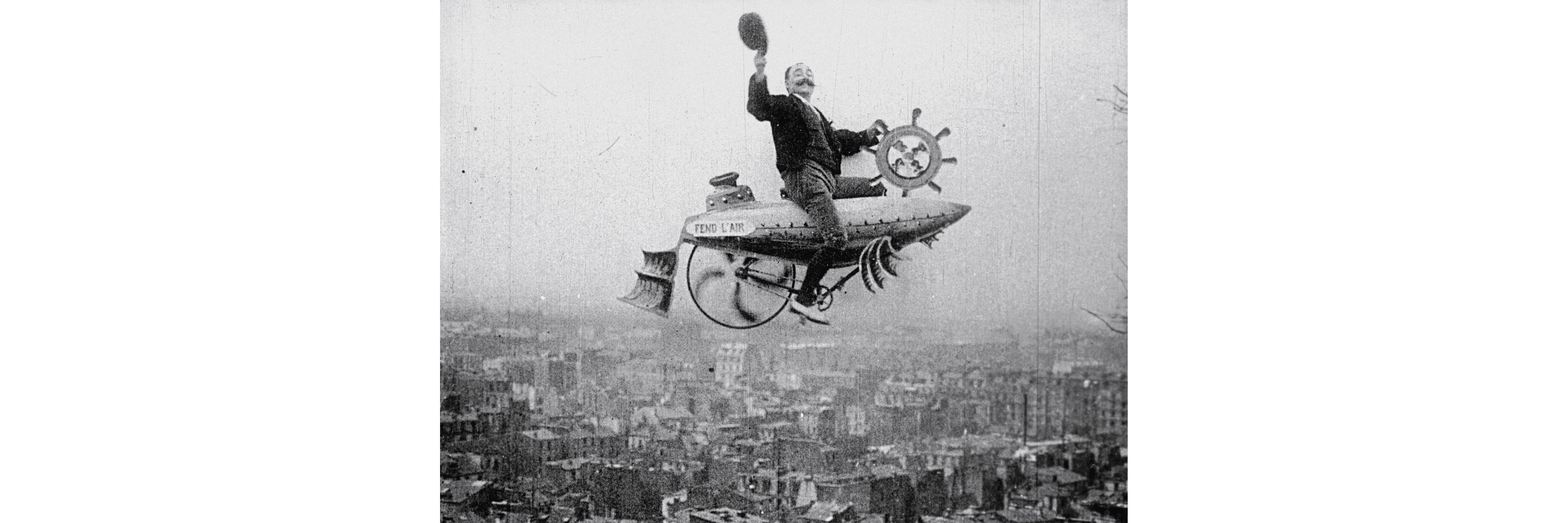 Still from À la conqu ê te de l ’ air ( 1901 ), 1 min., Ferdinand Zecca, Gaumont - Pathe Archive