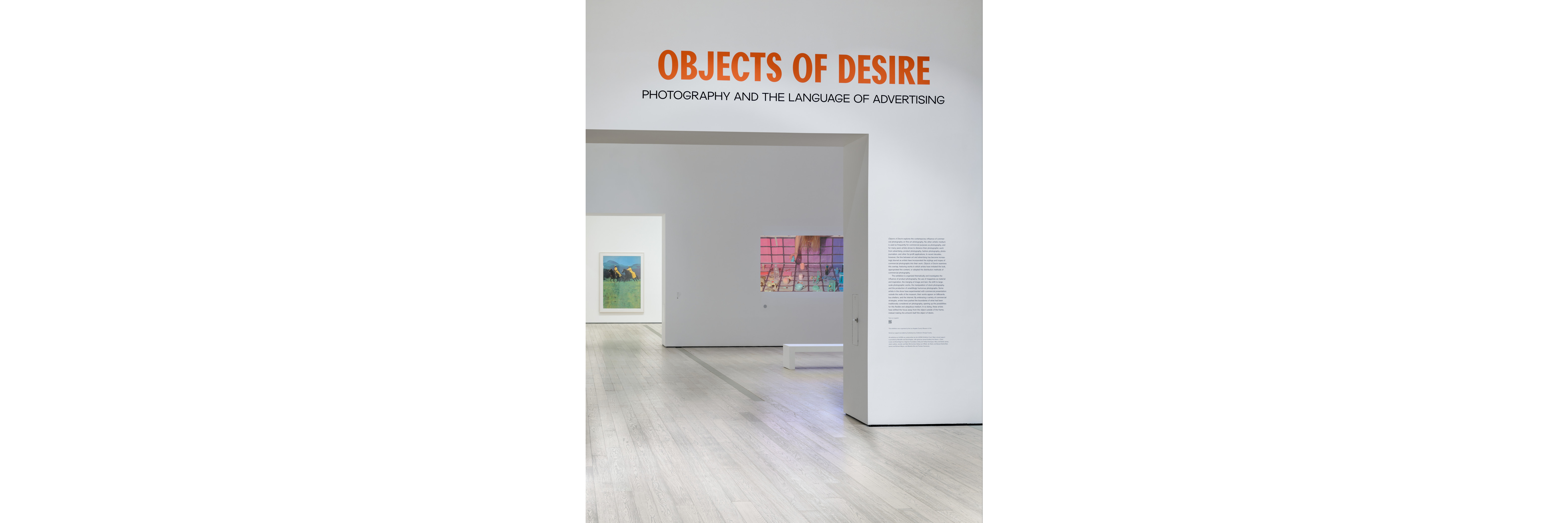 Installation photograph, Objects of Desire: Photography and the Language of Advertising