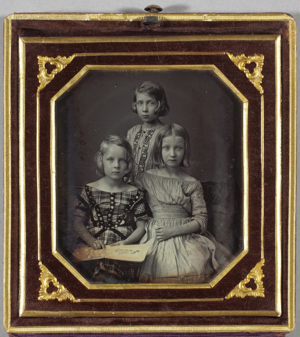 Carl Gustav Oehme, Three Little Girls, Berlin, 1845