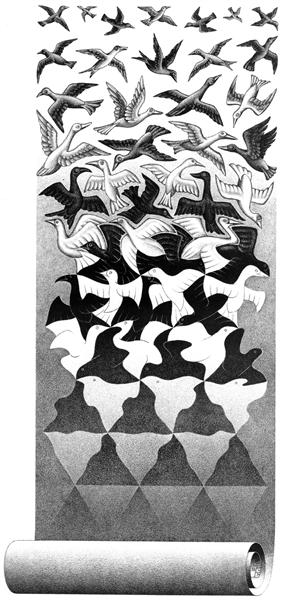 M.C. Escher, Liberation, 1955