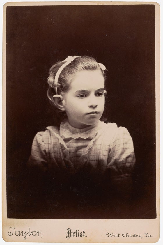 Caroline Hughes Hannum, 9 años de edad, 1889