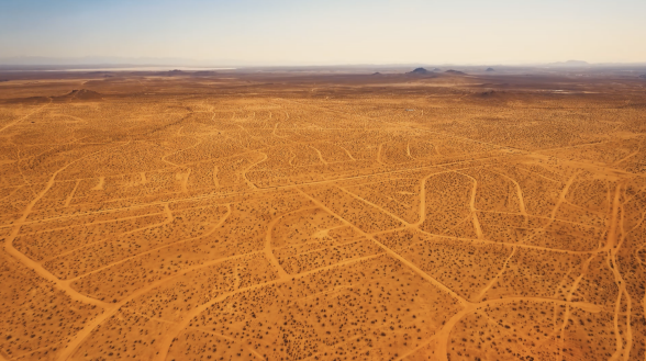 Daniel R. Small, California City suburban grid layout, Image: Steven Heuer, Copyright Techne√