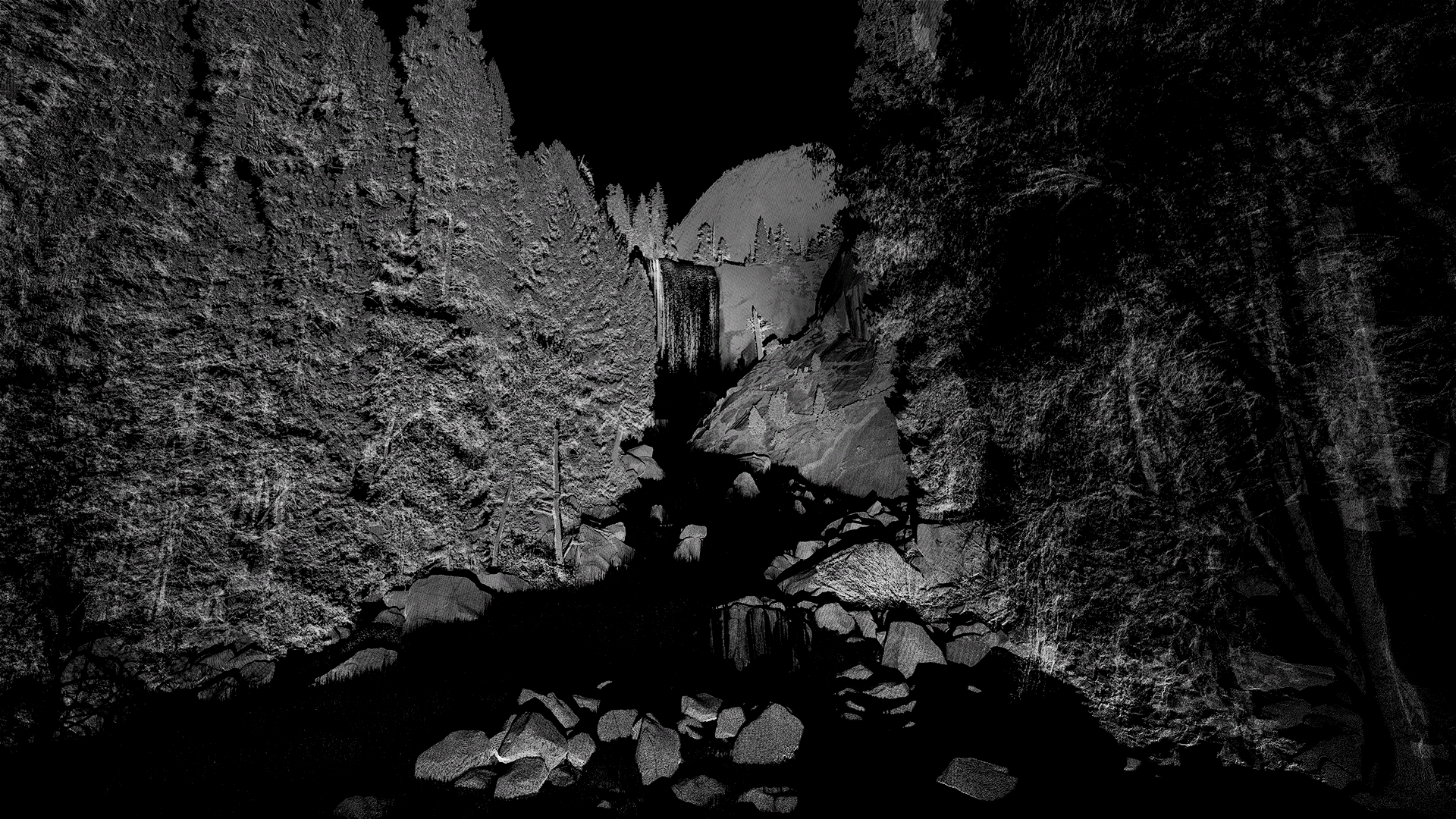 The Nemesis Captured - a 3D Scan of Vernal Falls, Yosemite, taken from Eadweard Muybridge's original viewpoint. © ScanLAB Projects