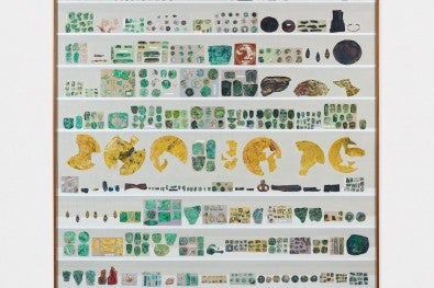 Gala Porras-Kim, 615 offerings for the rain at the Peabody Museum, 2021, © Gala Porras-Kim, photo: Paul Salveson