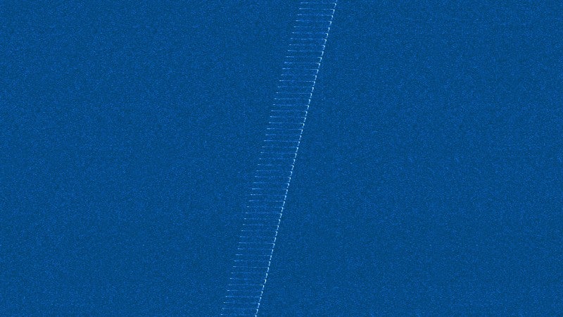 Spectrogram image excerpt from the signal of the LES-1 satellite