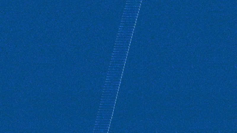 Spectrogram image excerpt from the signal of the LES-1 satellite