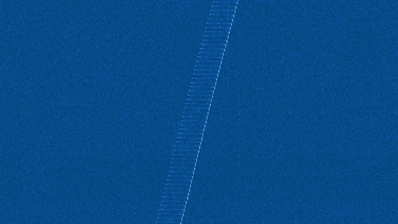 Spectrogram image excerpt from the signal of the LES-1 satellite