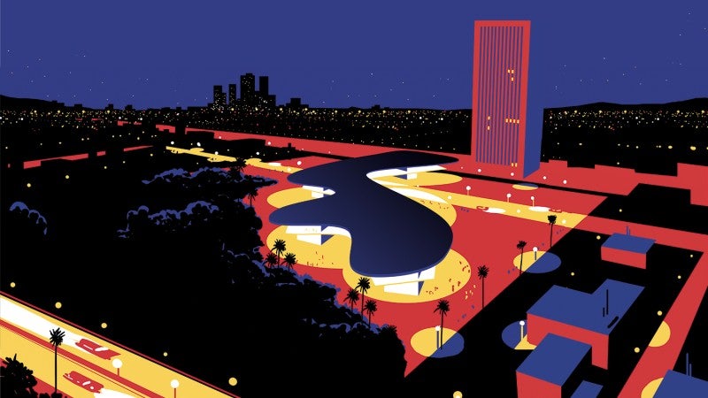 David Geffen Galleries illustration