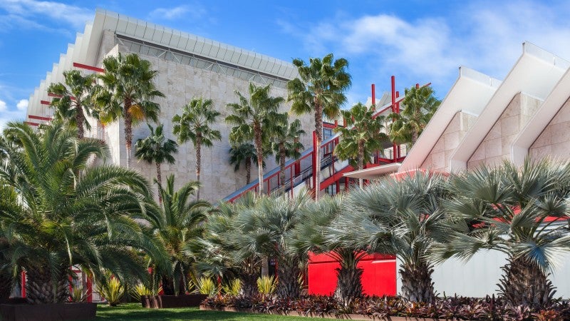 Image: Exterior of BCAM (Broad Contemporary Art Museum) and the Resnick Pavilion at the Los Angeles County Museum of Art