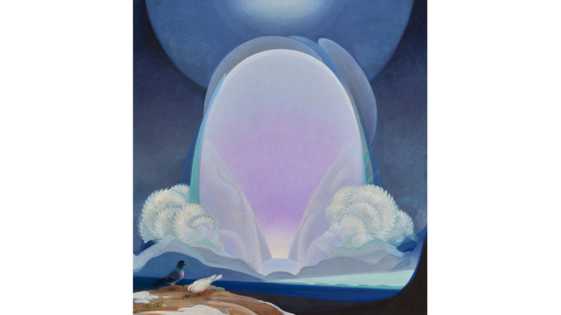 Agnes Pelton, Winter, 1933, Crocker Art Museum Purchase; Paul LeBaron Thiebaud, George and Bea Gibson Fund, Denise and Donald C. Timmons, Melza and Ted Barr, Sandra Jones, Linda M. Lawrence, Nancy Lawrence and Gordon Klein, Nancy S. and Dennis N. Marks, William L. Snider and Brian Cameron, Stephenson Foundation, Alan Templeton, A.J. and Susana Mollinet Watson, and other donors, 2013.54