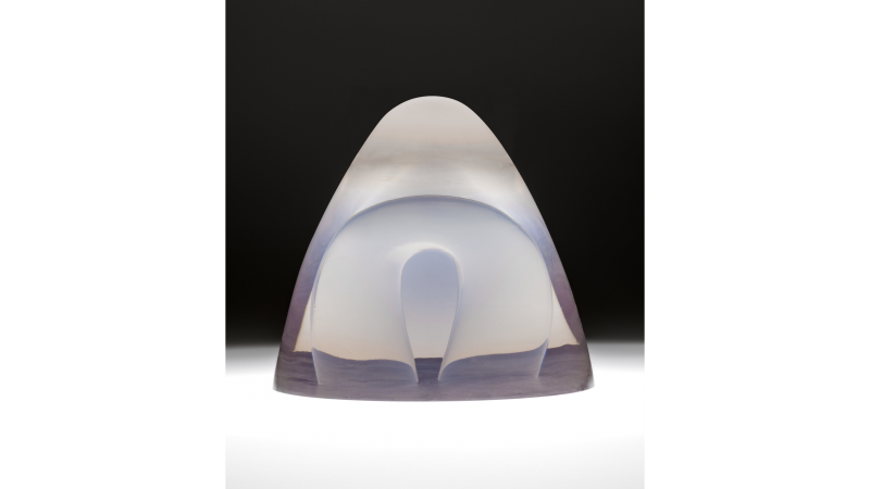 Helen Pashgian, Untitled, 1968–69, cast polyester resin and acrylic insert, Height: 8 3/8 in. (21.3 cm); diameter: 8 5/8 in. (21.9 cm), Los Angeles County Museum of Art, purchased with funds provided by the Hillcrest Foundation and the Modern and Contemporary Art Council Acquisitions Endowment, © Helen Pashgian, photo © Museum Associates/LACMA