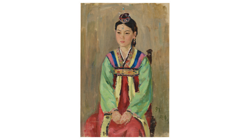 Kim Kwanho, Portrait of the Artist’s Daughter, 1957, Los Angeles County Museum of Art, gift of Drs. Chester and Cameron C. Chang (M.D.), © The Estate of Kim Kwan-ho, photo © Museum Associates/LACMA