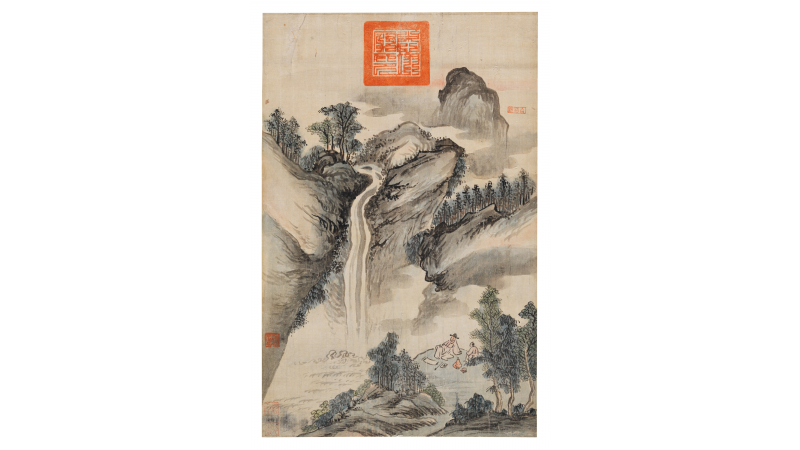 Yi Inmun, The Poet Li Bai Watching a Waterfall, late 17th – early 18th century, Los Angeles County Museum of Art, gift of Drs. Chester and Cameron C. Chang (M.D.), photo © Museum Associates/LACMA
