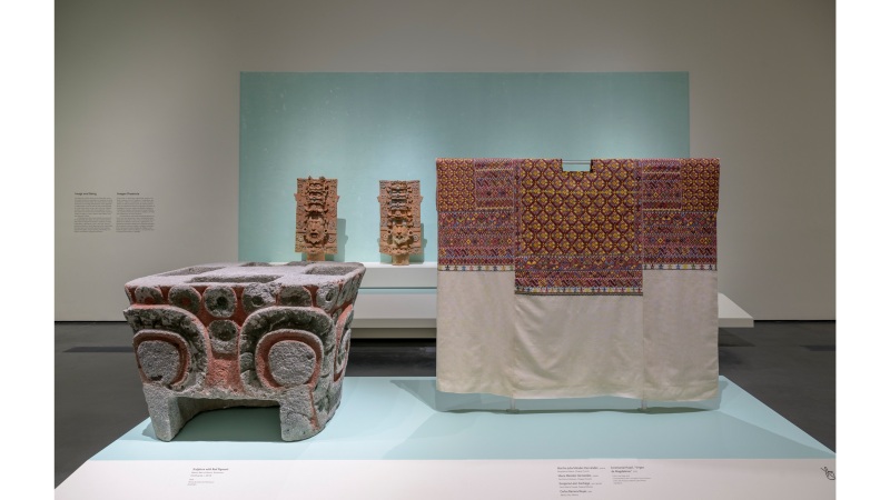 Installation photograph, We Live in Painting: The Nature of Color in Mesoamerican Art, Los Angeles County Museum of Art, Sep 15, 2024–Sep 1, 2025, photo © Museum Associates/LACMA