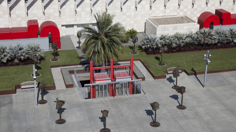 Image Credit Line: Installation photograph, Ai Weiwei: Circle of Animals/Zodiac Heads, Los Angeles County Museum of Art, August 20, 2011 - February 12, 2012, © Ai Weiwei Studio, photo © Museum Associates/LACMA