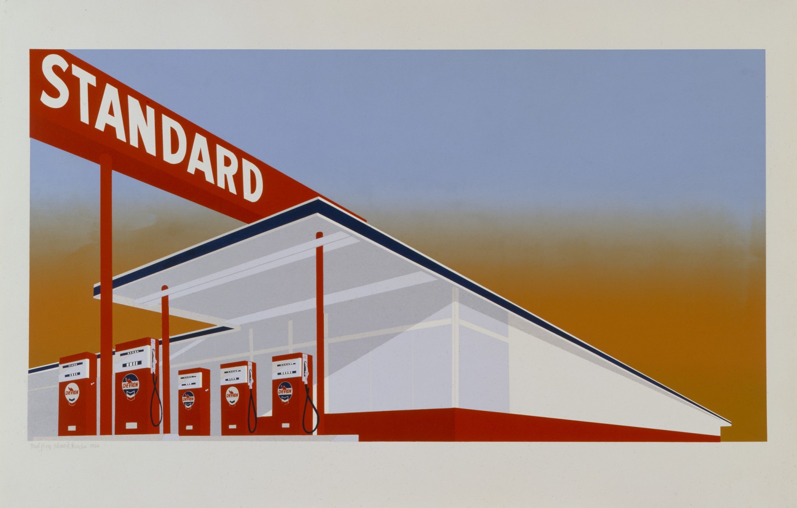 Image: Ed Ruscha (United States, born 1937) Standard Station, 1966