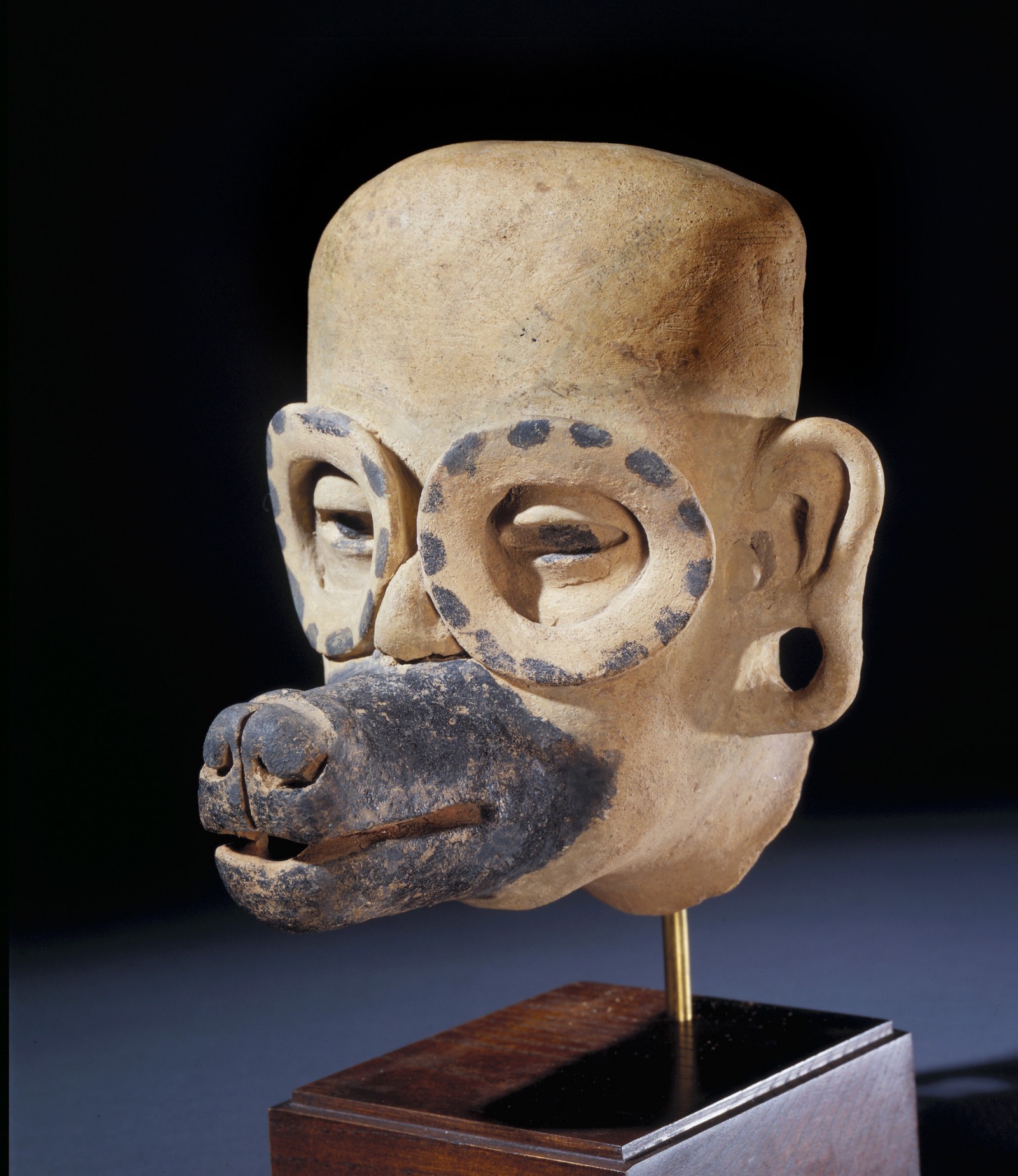 Image: Human Head with Canine Muzzle, Veracruz, 600–900