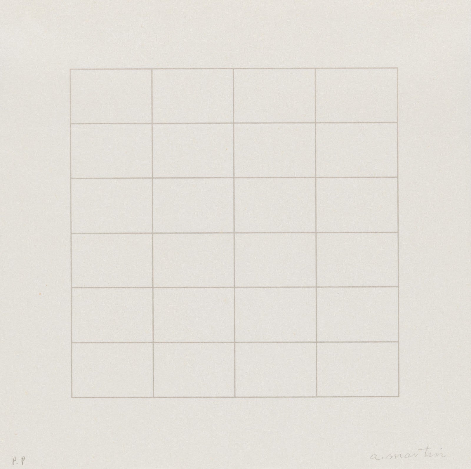 Image: Agnes Martin, Untitled from the portfolio On a Clear Day, 1973