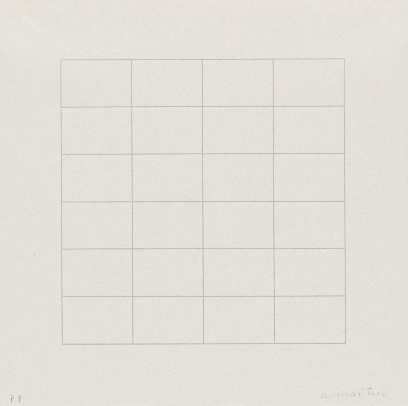 Image: Agnes Martin, Untitled from the portfolio On a Clear Day, 1973