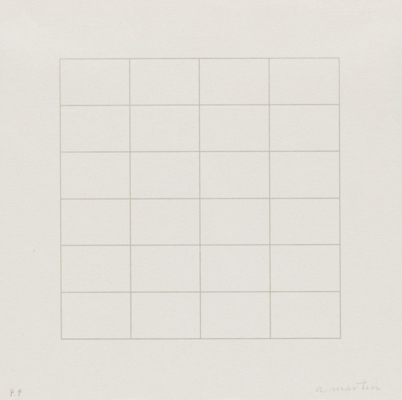 Image: Agnes Martin, Untitled from the portfolio On a Clear Day, 1973