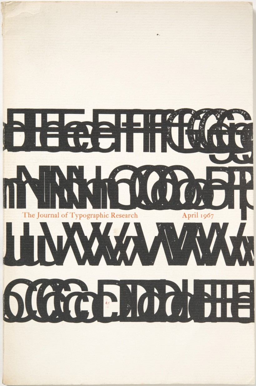 Image: Jack Werner Stauffacher, Journal of Typographic Research, designed 1966–67