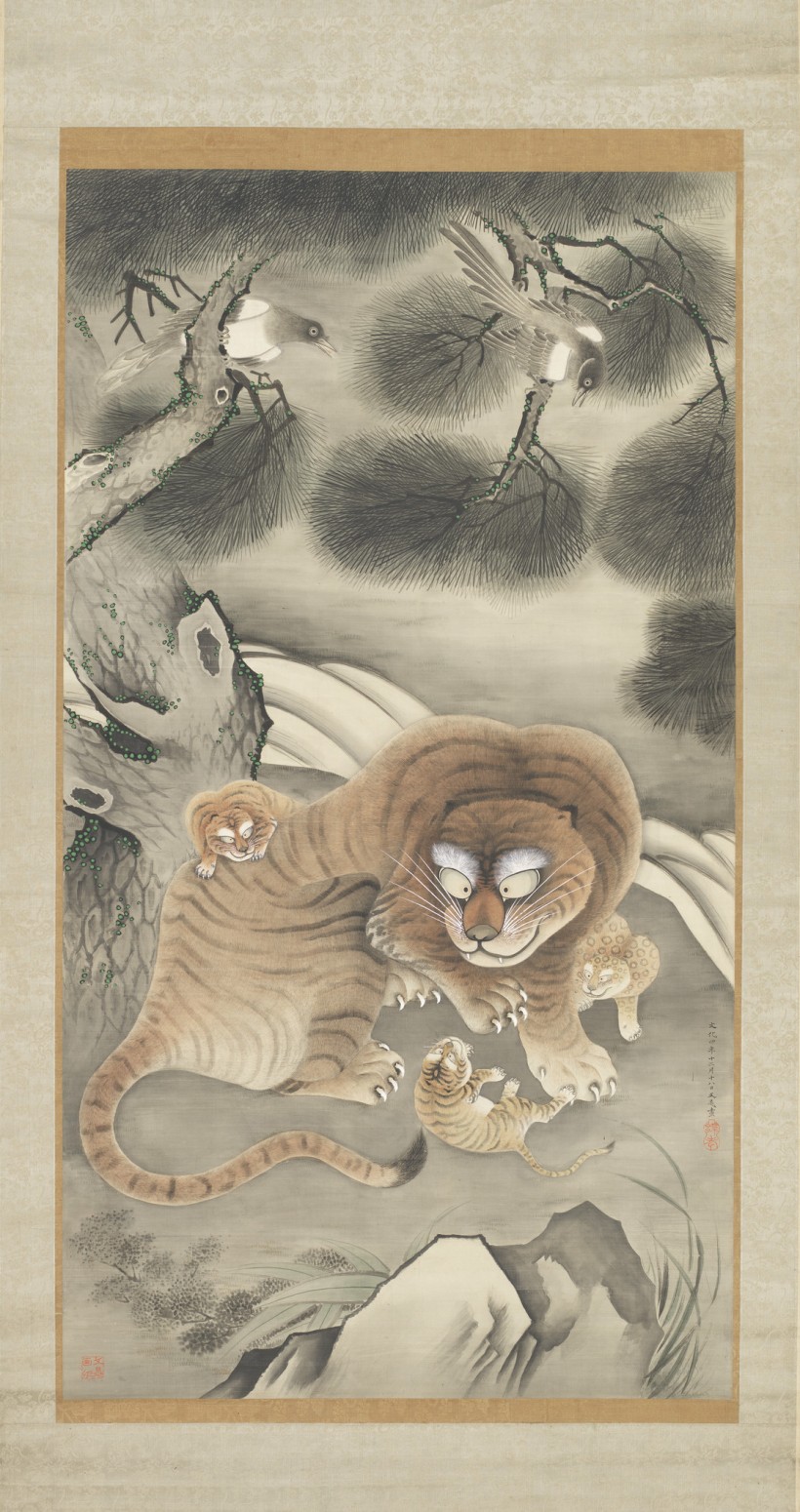 Image: Tani Bunchō, Japan, 1763-1840, Tiger Family and Magpies, 1807 (Bunka 4, 12th month, 18th day)