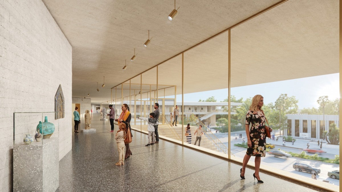Interior view of a meander gallery, Atelier Peter Zumthor & Partner/The Boundary