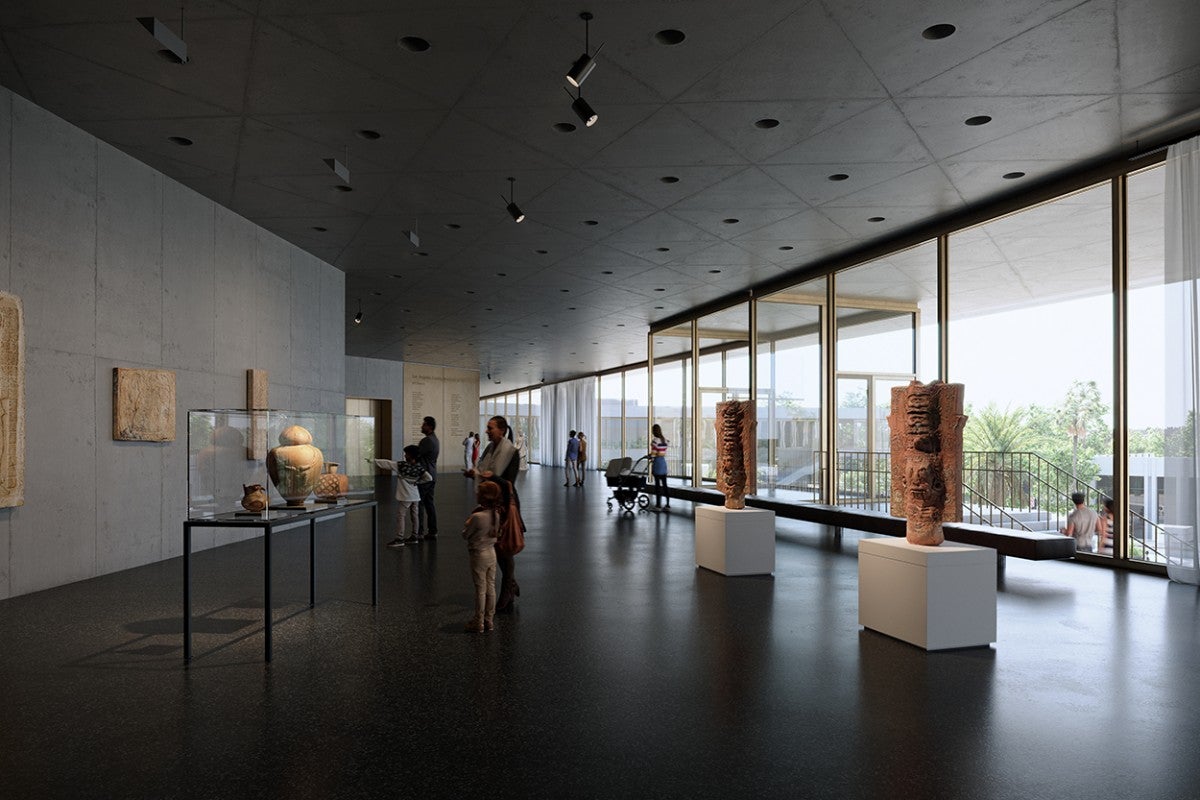 Terrace and north entrance galleries, exhibition level, Atelier Peter Zumthor & Partner/The Boundary