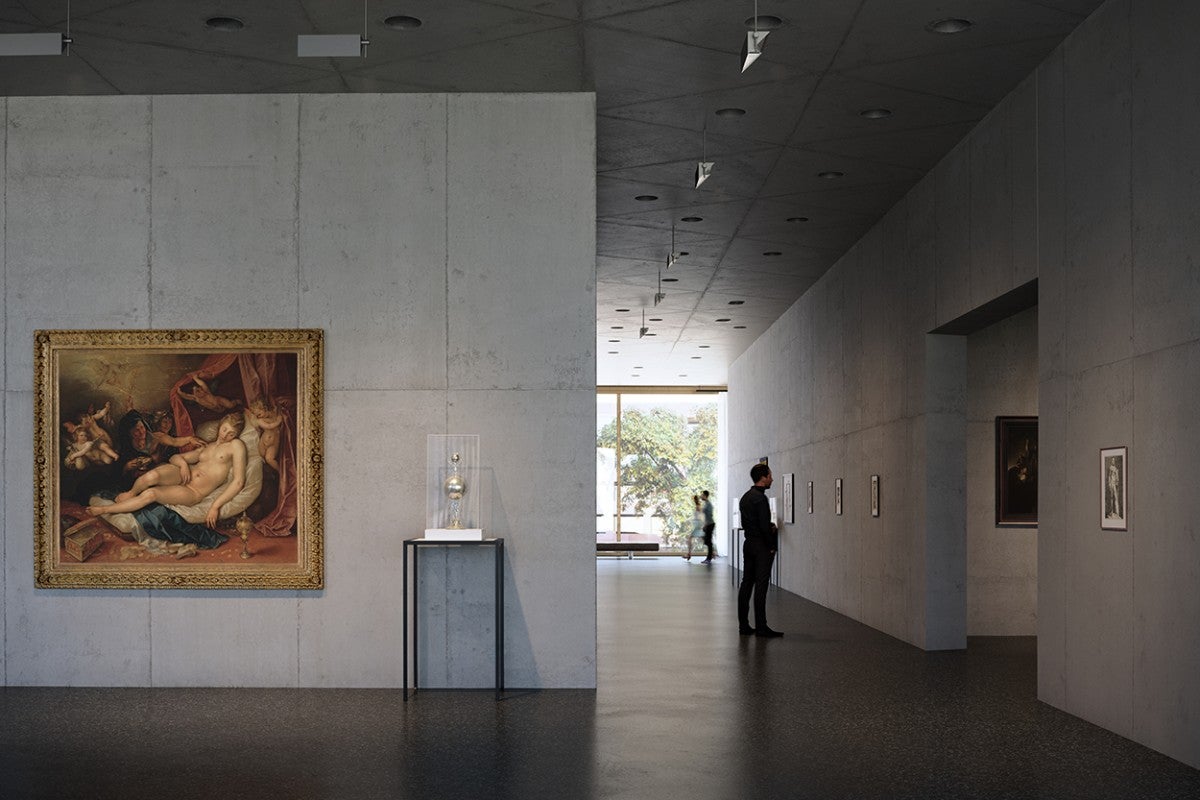 Courtyard gallery, exhibition level, Atelier Peter Zumthor & Partner/The Boundary