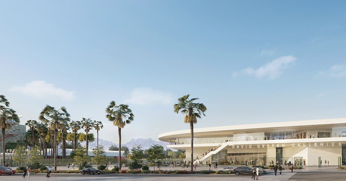 View north across Wilshire Boulevard, Atelier Peter Zumthor & Partner/The Boundary