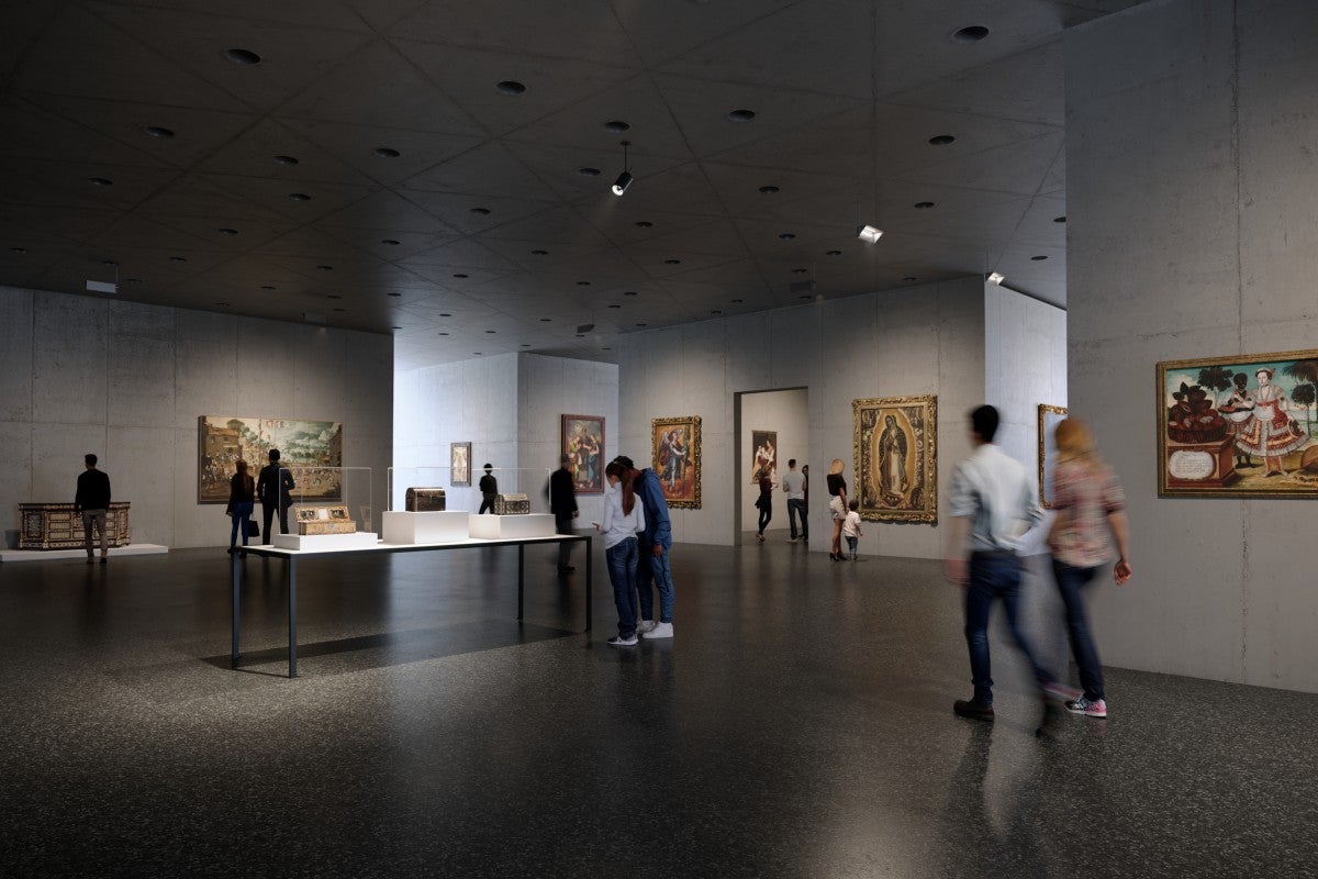 Courtyard gallery, exhibition level, Atelier Peter Zumthor/The Boundary