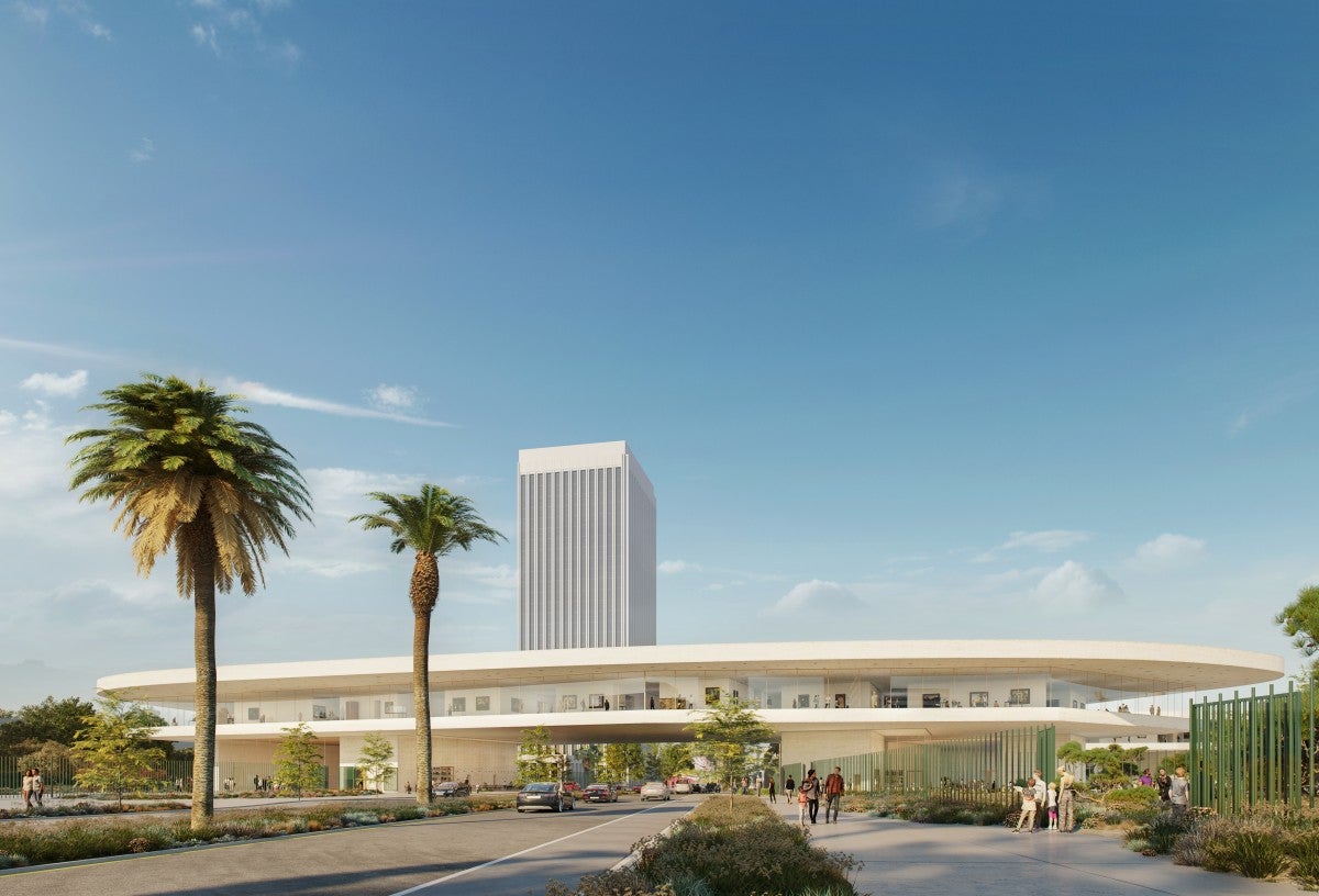 View west down Wilshire Boulevard, Atelier Peter Zumthor/The Boundary
