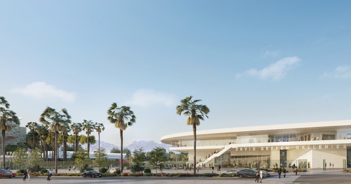 View north across Wilshire Boulevard, Atelier Peter Zumthor/The Boundary
