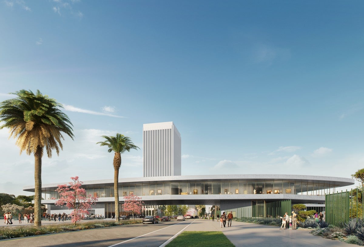 View west down Wilshire Boulevard, Atelier Peter Zumthor/The Boundary