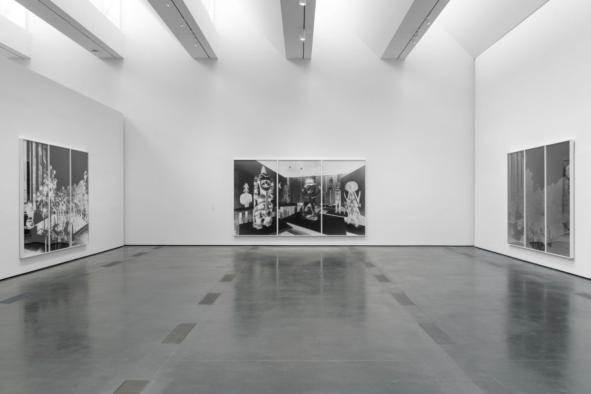 Installation photograph, Vera Lutter: Museum in the Camera, Los Angeles County Museum of Art, 2020, art © Vera Lutter, photo © Museum Associates/LACMA