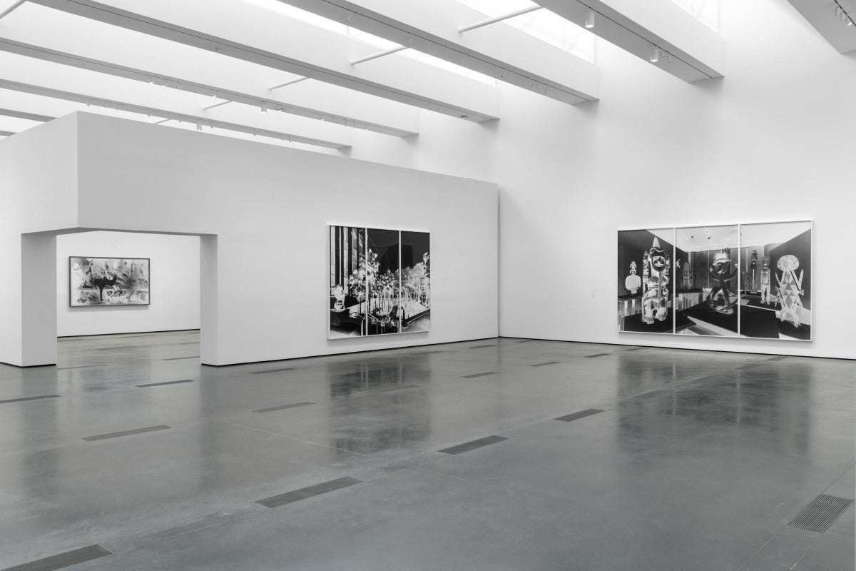 Installation photograph, Vera Lutter: Museum in the Camera, Los Angeles County Museum of Art, 2020, art © Vera Lutter, photo © Museum Associates/LACMA