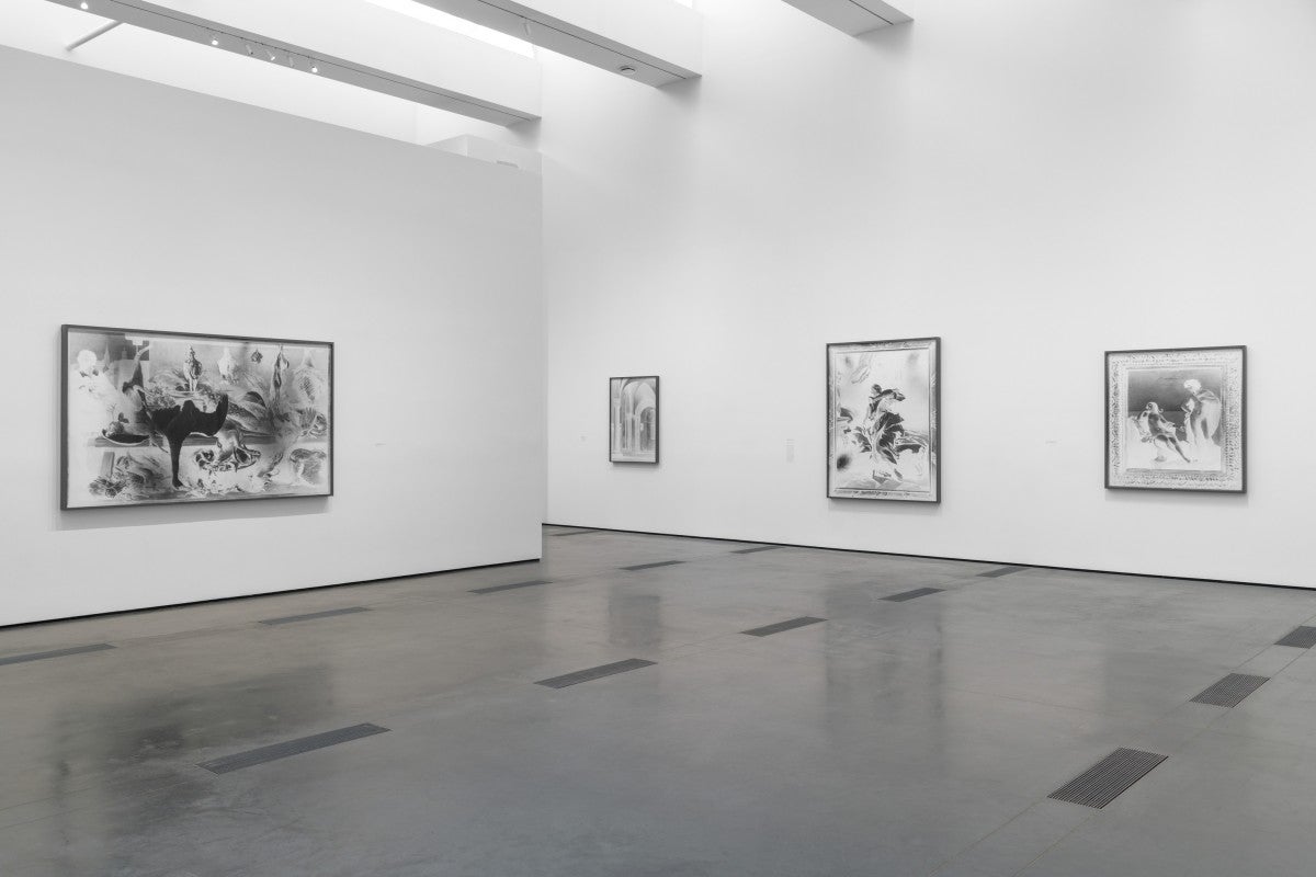 Installation photograph, Vera Lutter: Museum in the Camera, Los Angeles County Museum of Art, 2020, art © Vera Lutter, photo © Museum Associates/LACMA