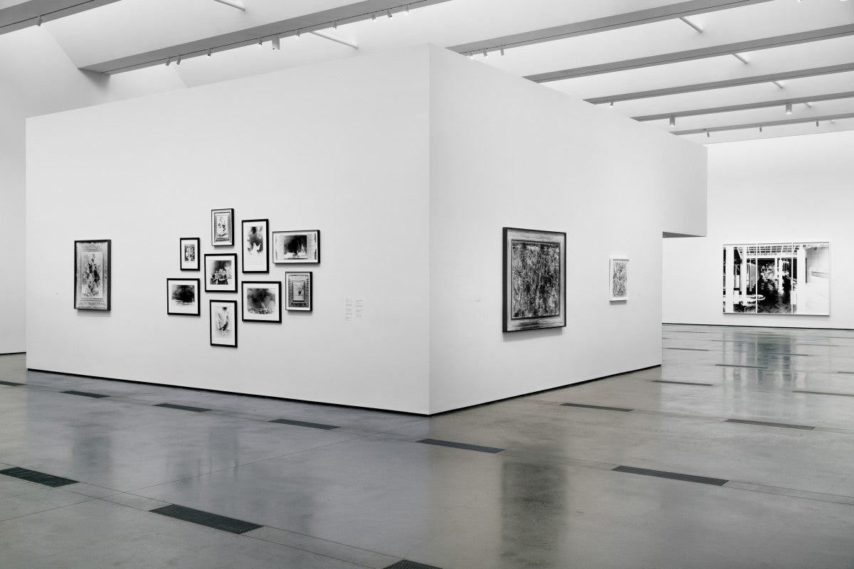 Installation photograph, Vera Lutter: Museum in the Camera, Los Angeles County Museum of Art, 2020, art © Vera Lutter, photo © Museum Associates/LACMA