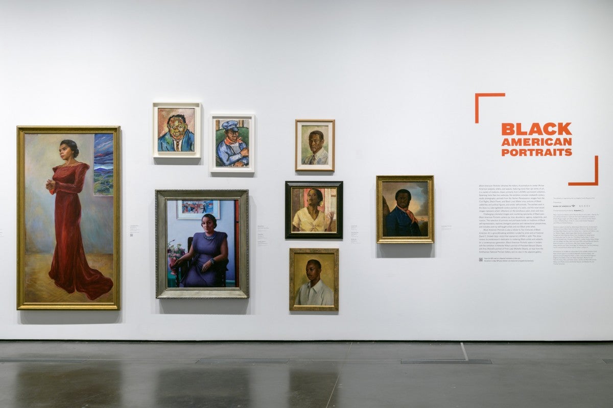 Installation photograph, Black American Portraits, Los Angeles County Museum of Art