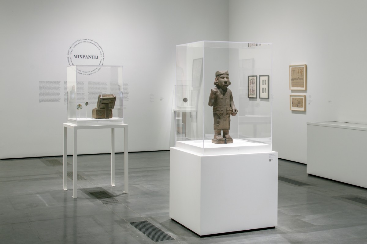 Installation view of Mixpantli: Space, Time, and the Indigenous Origins of Mexico