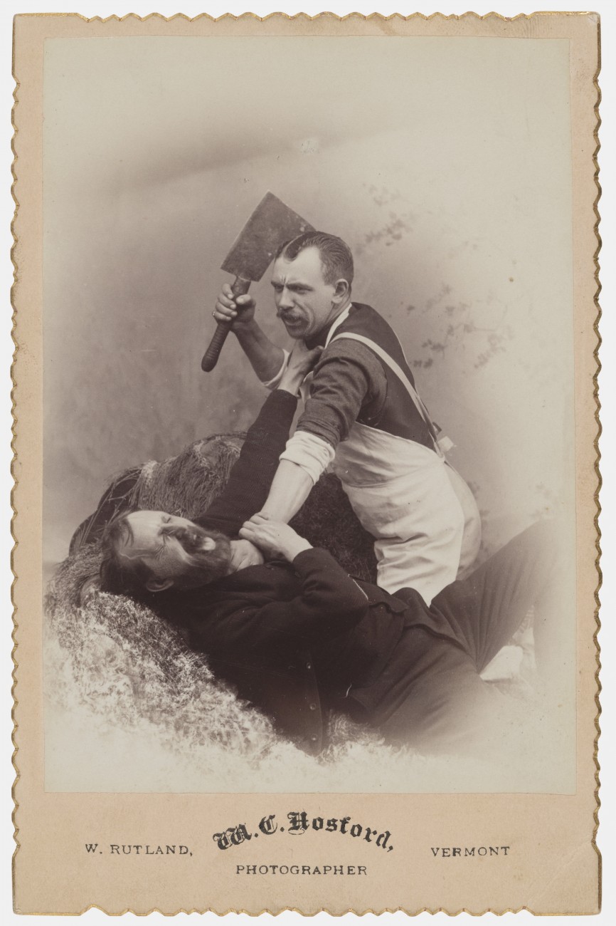 Recibiendo la cuchilla, década de 1880