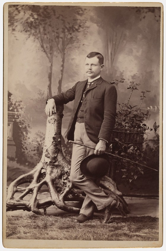 Man with stump, 1880s